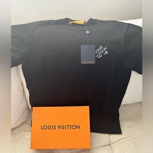 Louis Vuitton Black Mens Signature short-Sleeved T Shirt